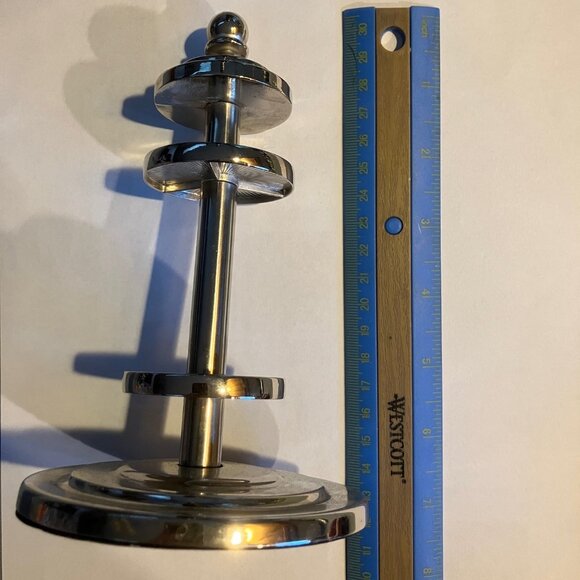 7 gypsies ATC Artist Trading Card Holder Storage Spindle Rotary Silver 6.5" RARE - Picture 4 of 4